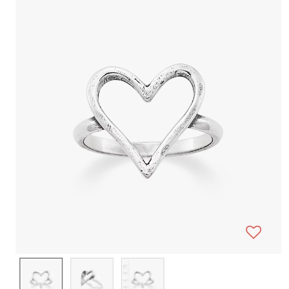 James Avery Open Heart Silver Ring